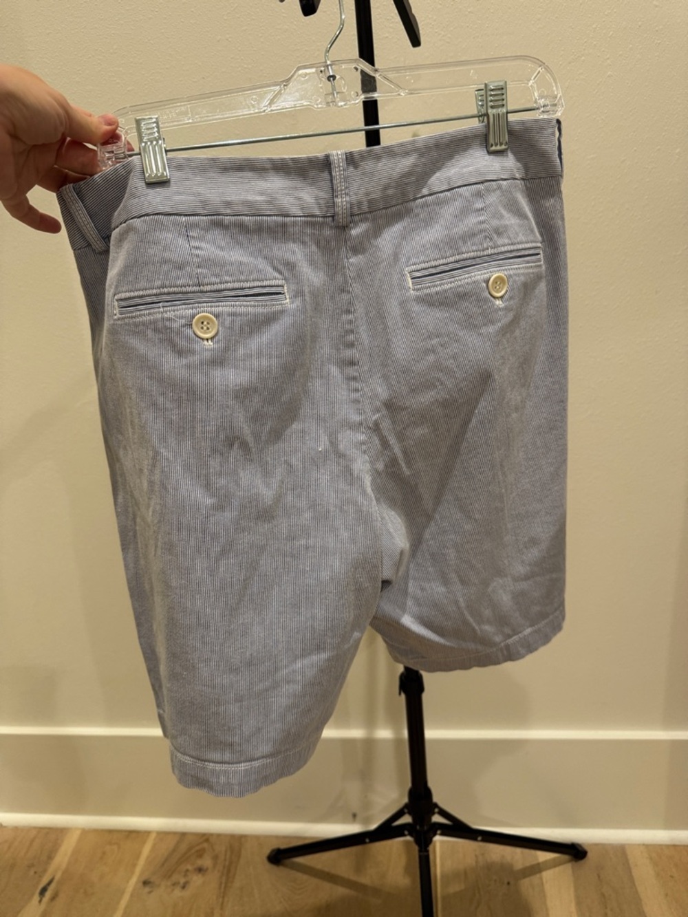 LOFT Light Blue Cotton Bermuda Shorts - Picture 7 of 7